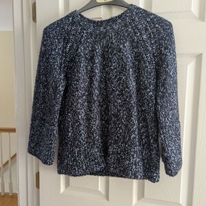 Talbot's Navy Blue and Light Blue Knit Sweater
